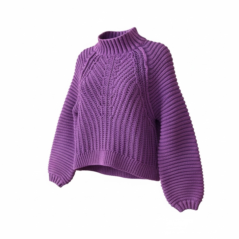 Free People Women's Cotton Turtleneck Sweater SZ Medium